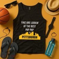 Yinz Looking At Best Yinzer Pap Pap Pittsburgh Pa Tank Top thumb 4