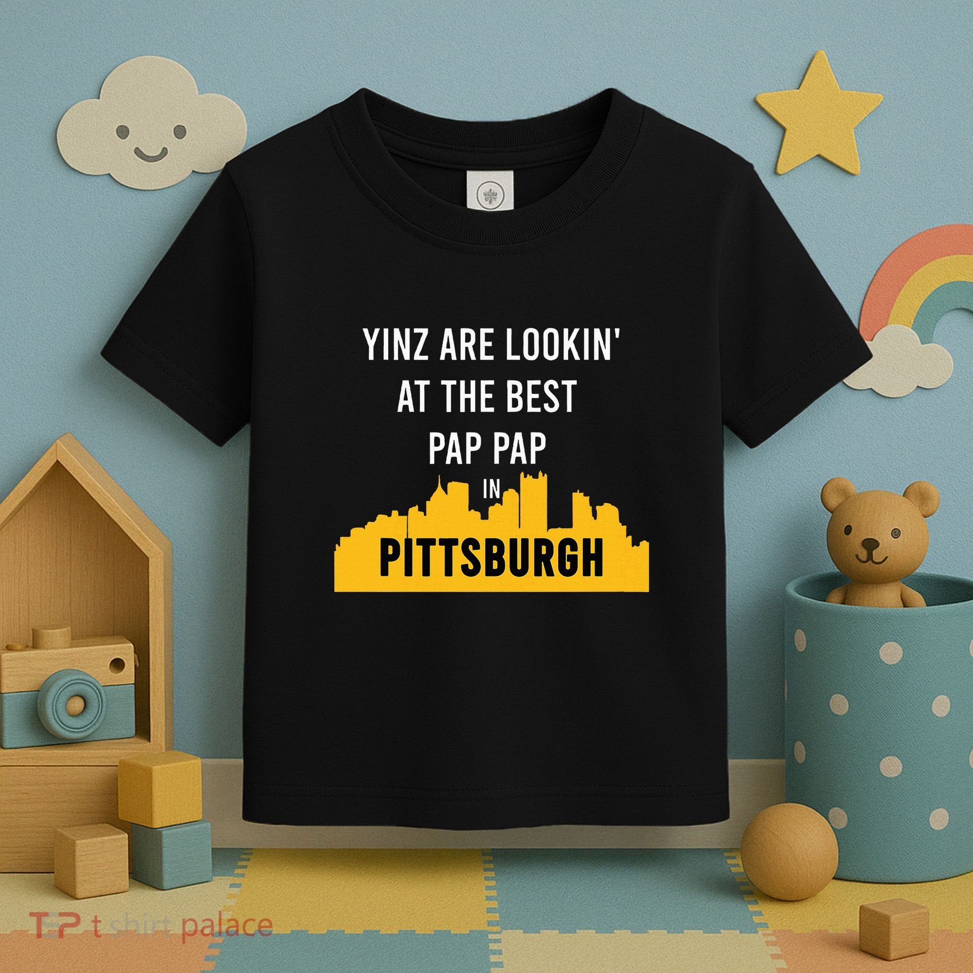 Yinz Looking At Best Yinzer Pap Pap Pittsburgh Pa Toddler T-Shirt