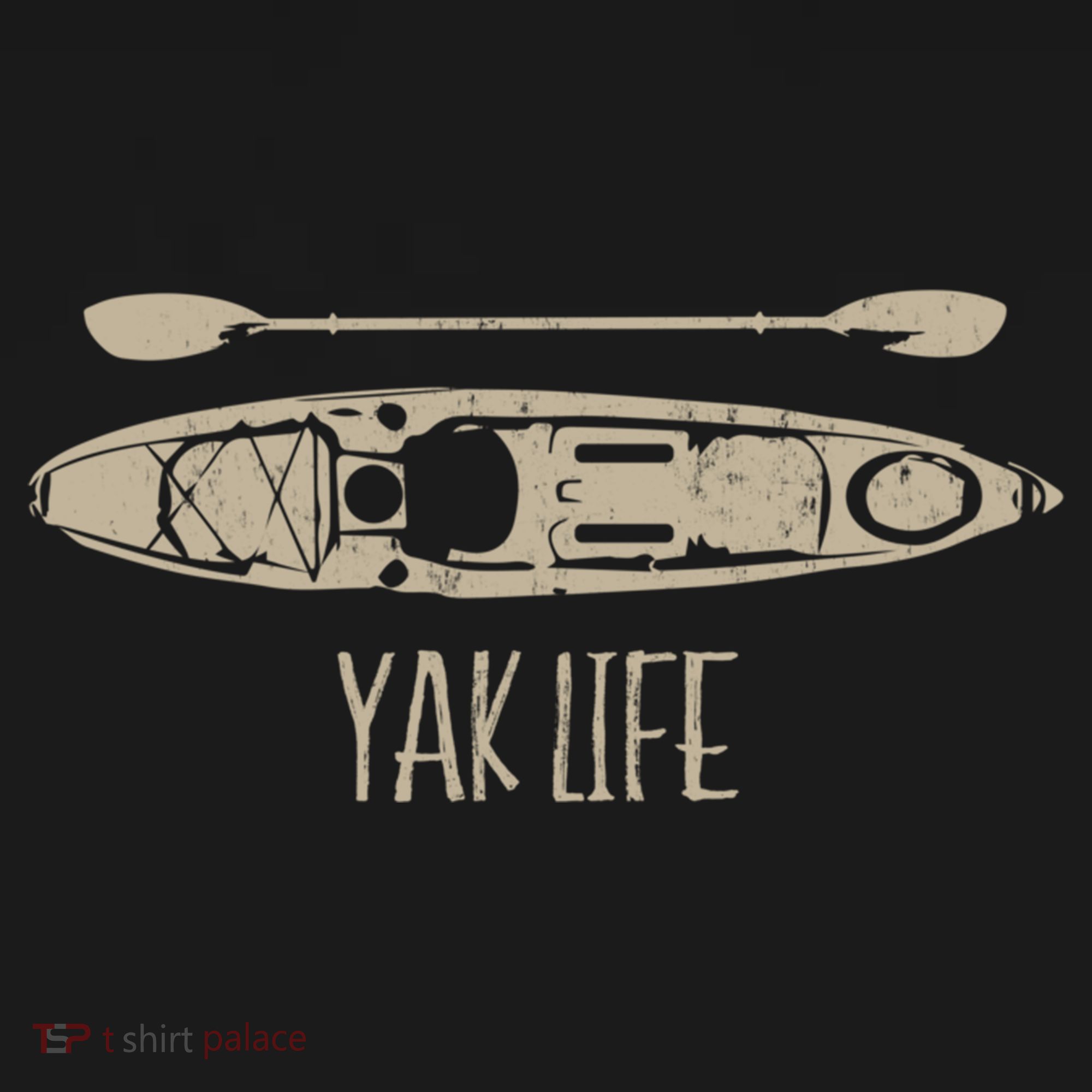 Yak Life Graphic Kayak Life Kayaking And Paddling Gift USA-Made Doggie Bandana