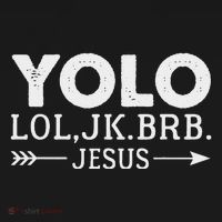 Yolo Lol Jk Brb Jesus Arrow Funny Christian Meme Sweatshirt thumb 3