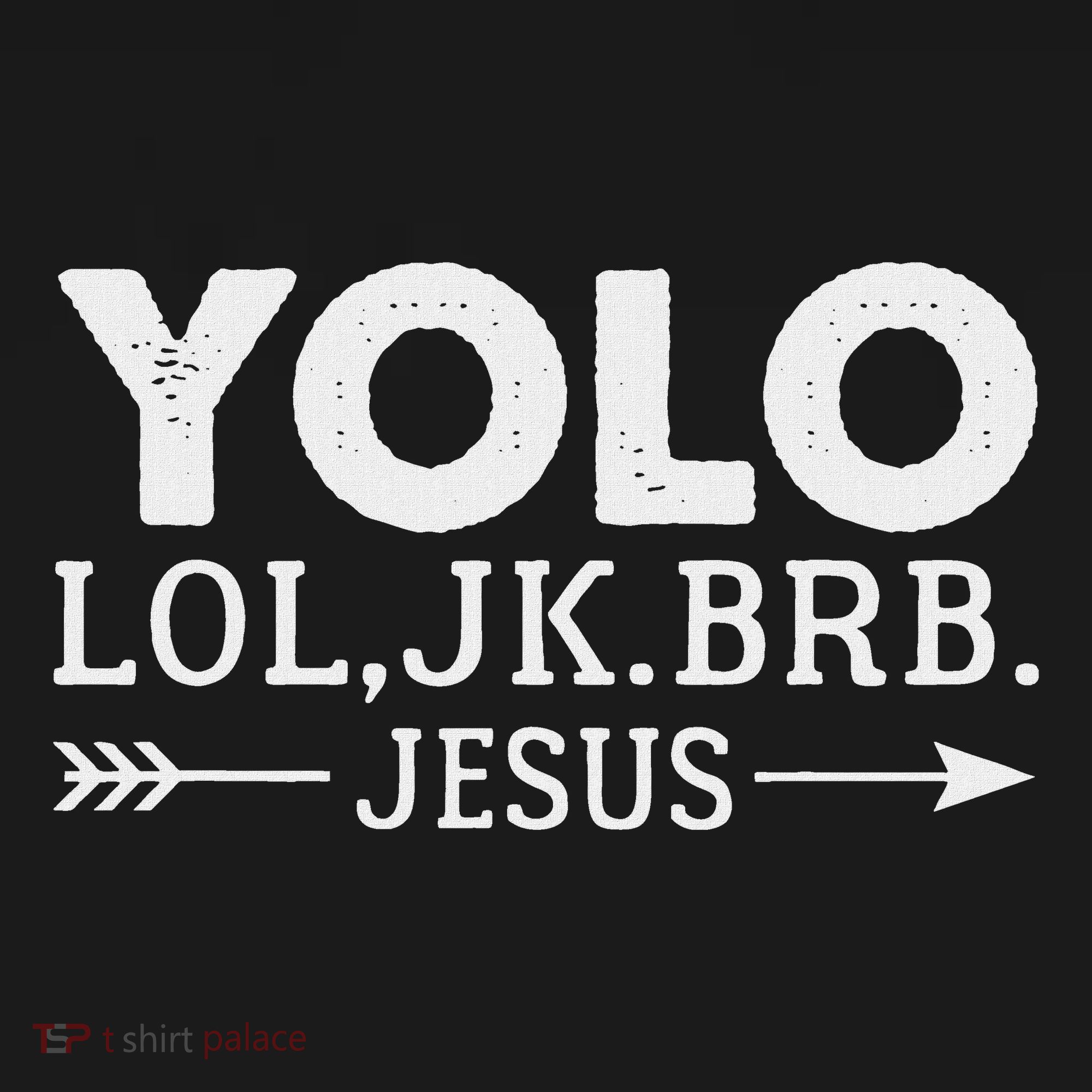 Yolo Lol Jk Brb Jesus Arrow Funny Christian Meme Mousepad