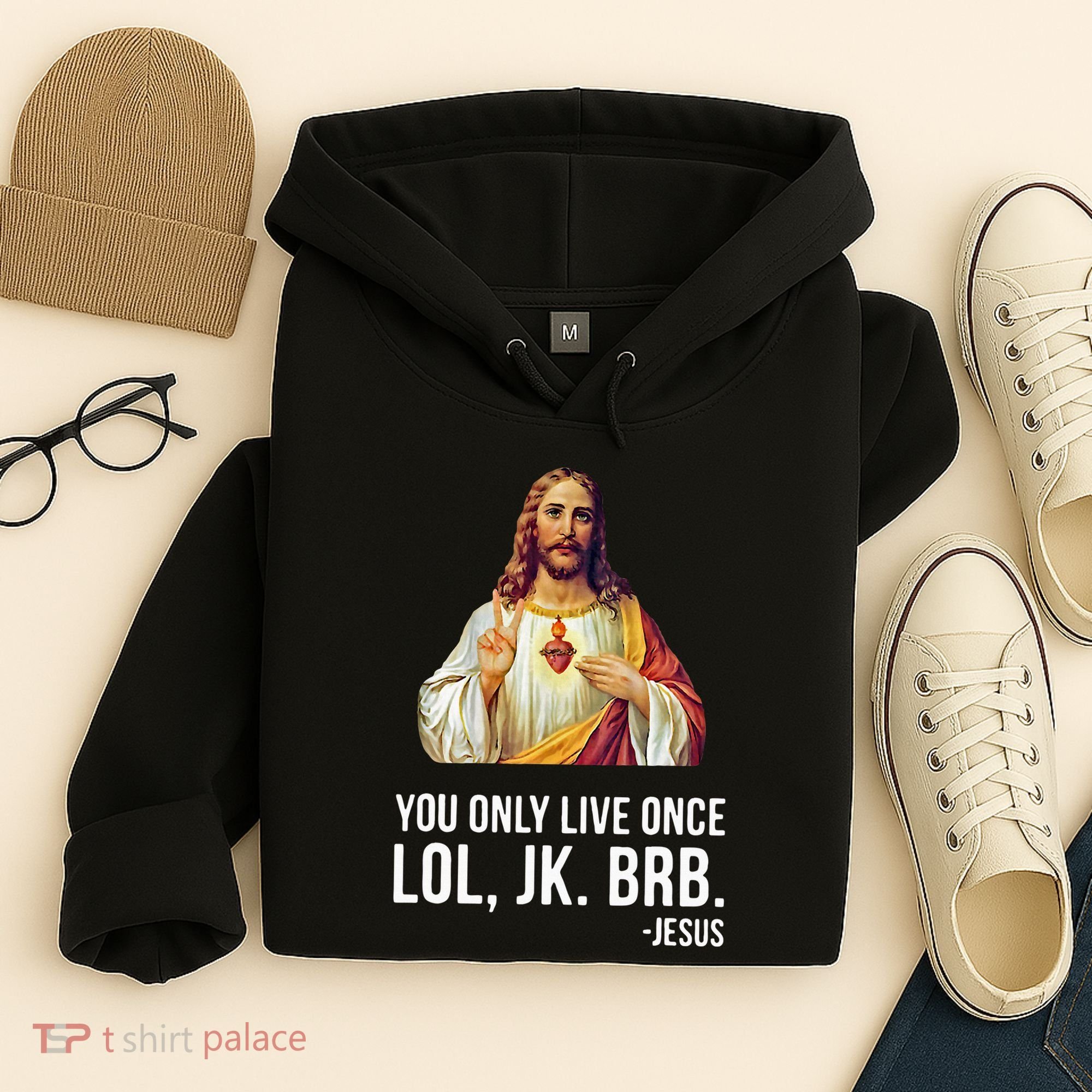 Yolo Lol Jk Brb Jesus Hoodie