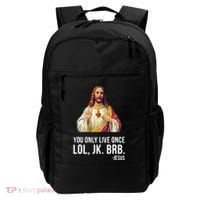 Yolo Lol Jk Brb Jesus Backpack thumb 0