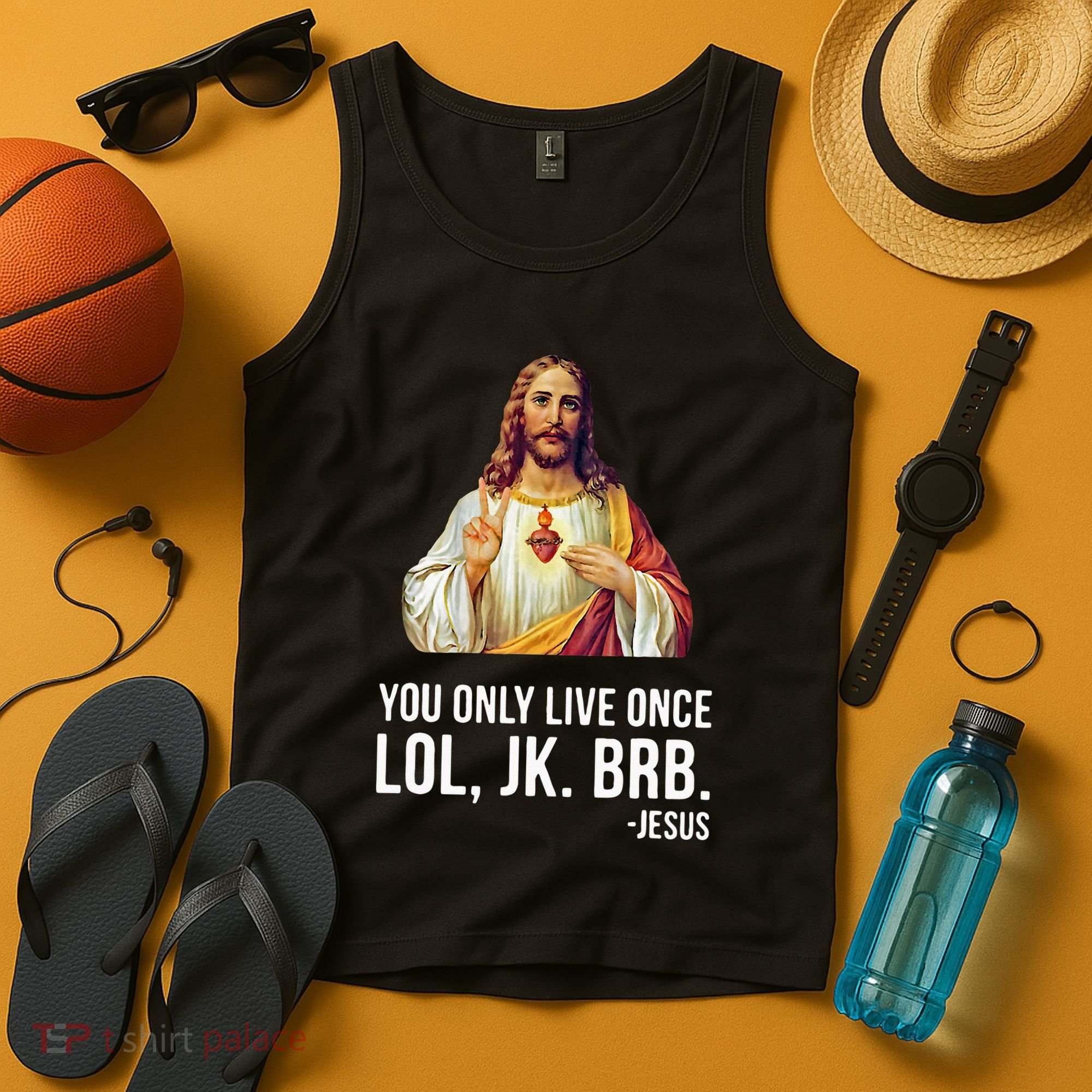 Yolo Lol Jk Brb Jesus Tank Top