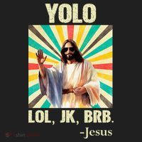 Yolo Lol Jk Brb Jesus Funny Easter Christians Resurrection Women's Sweatshirt thumb 2