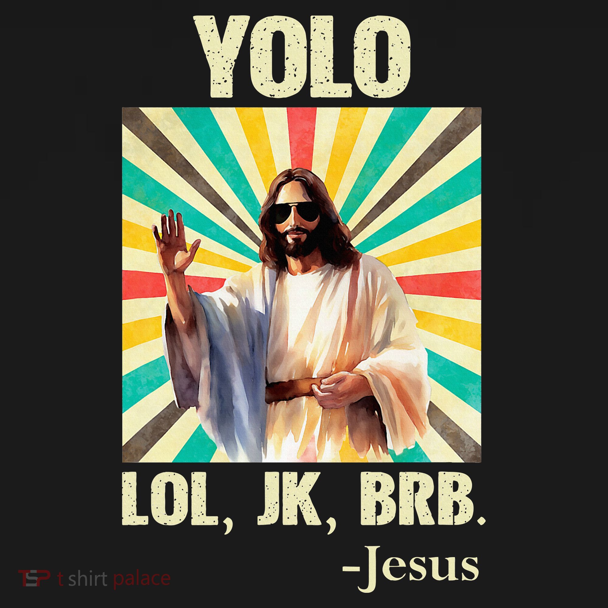 Yolo Lol Jk Brb Jesus Funny Easter Christians Resurrection Apron