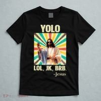 Yolo Lol Jk Brb Jesus Funny Easter Christians Resurrection T-Shirt thumb 5