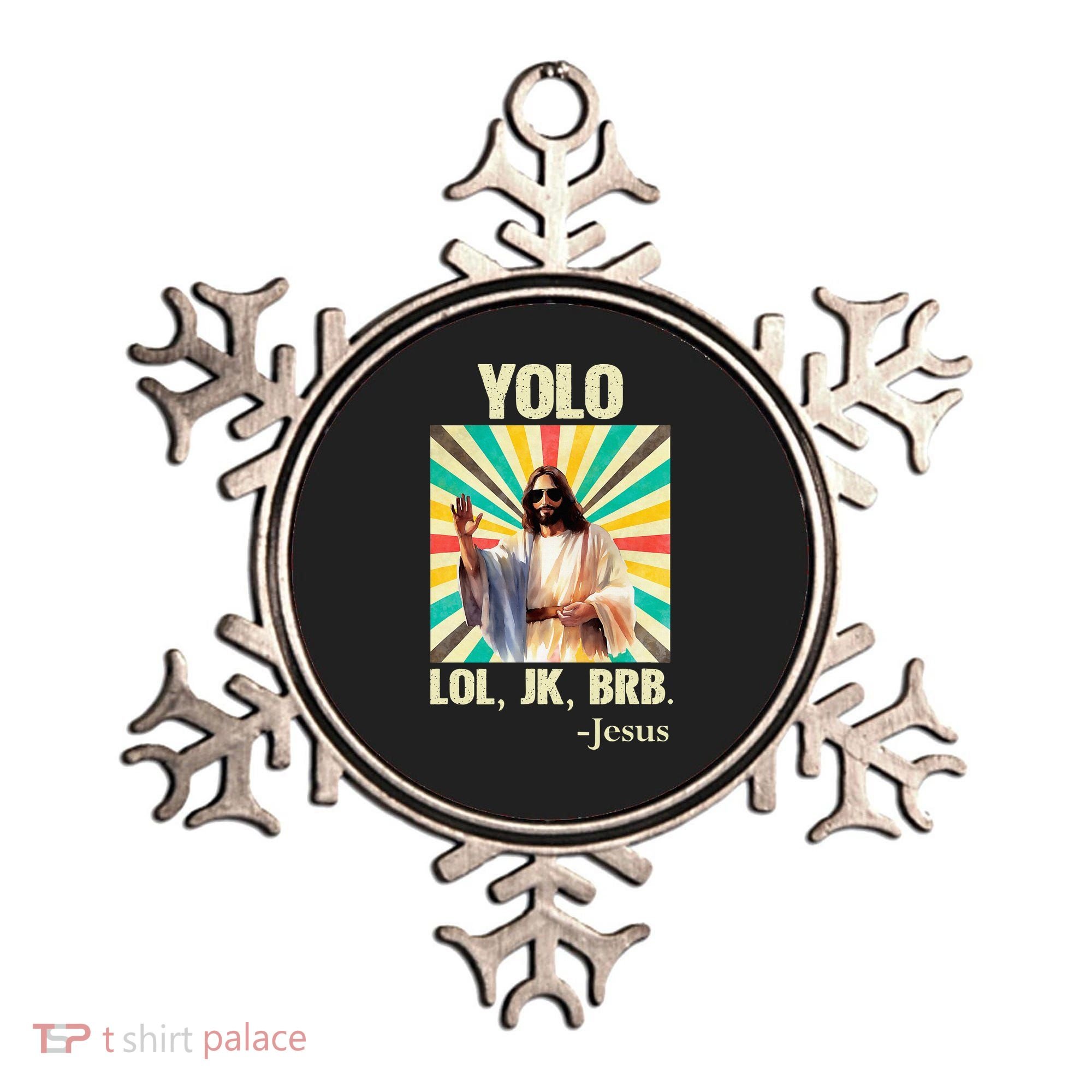Yolo Lol Jk Brb Jesus Funny Easter Christians Resurrection Ornament