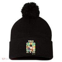 Yolo Lol Jk Brb Jesus Funny Easter Christians Resurrection Pom Pom 12in Knit Beanie thumb 0
