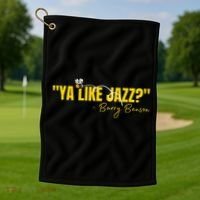 Ya Like Jazz Funny Jazz Lovers Gift Golf Towel thumb 1