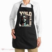 YOLO LOL JK BRB Jesus Funny Easter Christians Resurrection Apron thumb 2