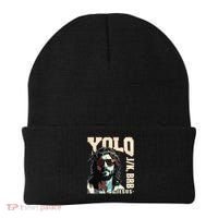 YOLO LOL JK BRB Jesus Funny Easter Christians Resurrection Beanie thumb 0