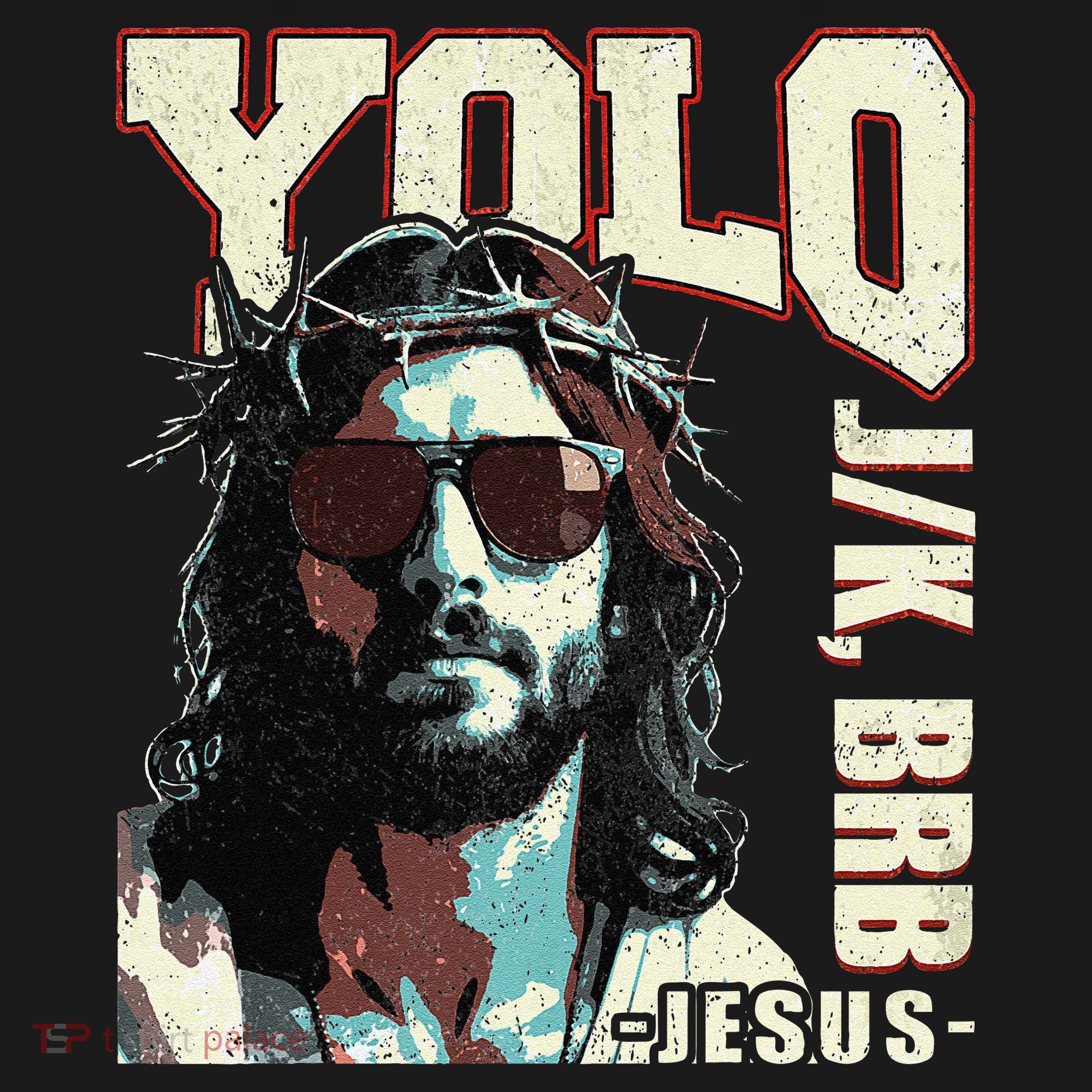 YOLO LOL JK BRB Jesus Funny Easter Christians Resurrection Coaster