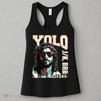 YOLO LOL JK BRB Jesus Funny Easter Christians Resurrection Women's Tank Top thumb 3