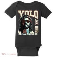 YOLO LOL JK BRB Jesus Funny Easter Christians Resurrection Baby Bodysuit thumb 0