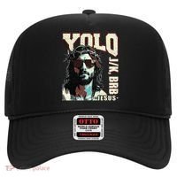 YOLO LOL JK BRB Jesus Funny Easter Christians Resurrection Hat thumb 0