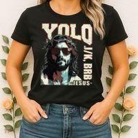 YOLO LOL JK BRB Jesus Funny Easter Christians Resurrection Women's T-Shirt thumb 2