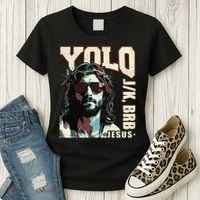 YOLO LOL JK BRB Jesus Funny Easter Christians Resurrection Women's T-Shirt thumb 3