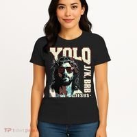 YOLO LOL JK BRB Jesus Funny Easter Christians Resurrection Women's T-Shirt thumb 4