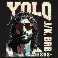 YOLO LOL JK BRB Jesus Funny Easter Christians Resurrection Kids Sweatshirt thumb 2