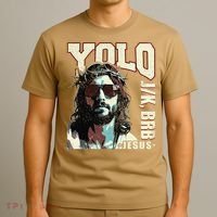 YOLO LOL JK BRB Jesus Funny Easter Christians Resurrection T-Shirt thumb 3