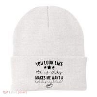You Look Like 4th Of July Makes Me Want A Hot Dog Beanie thumb 0