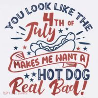 You Look Like The 4th July Makes Me Want A Hot Dog Real Bad Golf Towel thumb 3