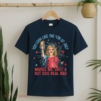 You Look Like 4th Of July Makes Me Want A Hot Dog Real Bad T-Shirt thumb 2