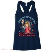 You Look Like 4th Of July Makes Me Want A Hot Dog Real Bad Women's Tank Top thumb 0