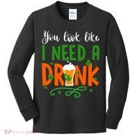 You Look Like I Need A Drink Kids Long Sleeve Shirt thumb 0