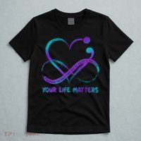 Your Life Matters Suicide Prevention Awareness Infinity Heart T-Shirt thumb 5