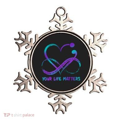 Your Life Matters Suicide Prevention Awareness Infinity Heart Ornament
