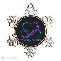Your Life Matters Suicide Prevention Awareness Infinity Heart Ornament thumb 0