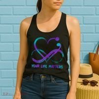 Your Life Matters Suicide Prevention Awareness Infinity Heart Women's Tank Top thumb 2