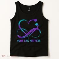 Your Life Matters Suicide Prevention Awareness Infinity Heart Tank Top thumb 2