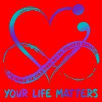 Your Life Matters Suicide Prevention Awareness Infinity Heart Santa Hat thumb 1