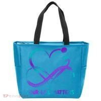Your Life Matters Suicide Prevention Awareness Infinity Heart Tote Bag thumb 0
