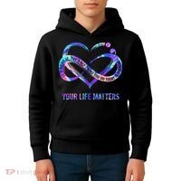 Your Life Matters Suicide Prevention Awareness Kids Hoodie thumb 4