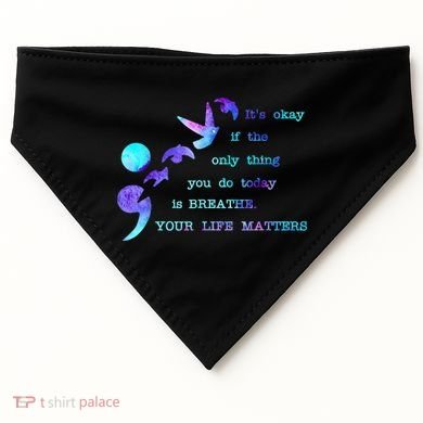 Your Life Matters Suicide Prevention Awareness USA-Made Doggie Bandana
