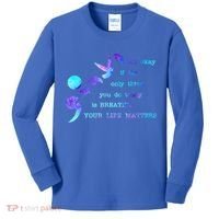 Your Life Matters Suicide Prevention Awareness Kids Long Sleeve Shirt thumb 0