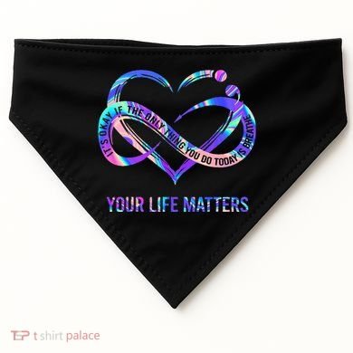 Your Life Matters Suicide Prevention Awareness USA-Made Doggie Bandana