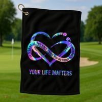 Your Life Matters Suicide Prevention Awareness Golf Towel thumb 1