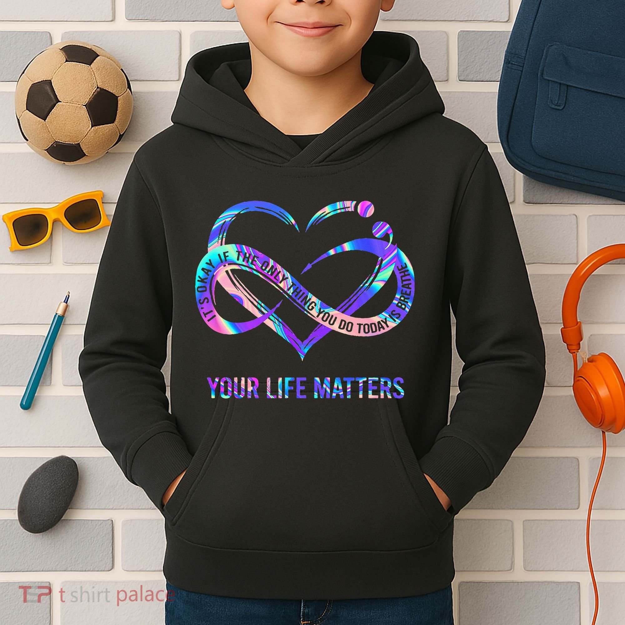 Your Life Matters Suicide Prevention Awareness Kids Hoodie
