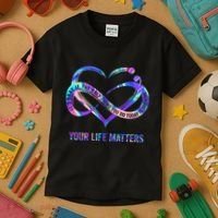 Your Life Matters Suicide Prevention Awareness Kids T-Shirt thumb 3