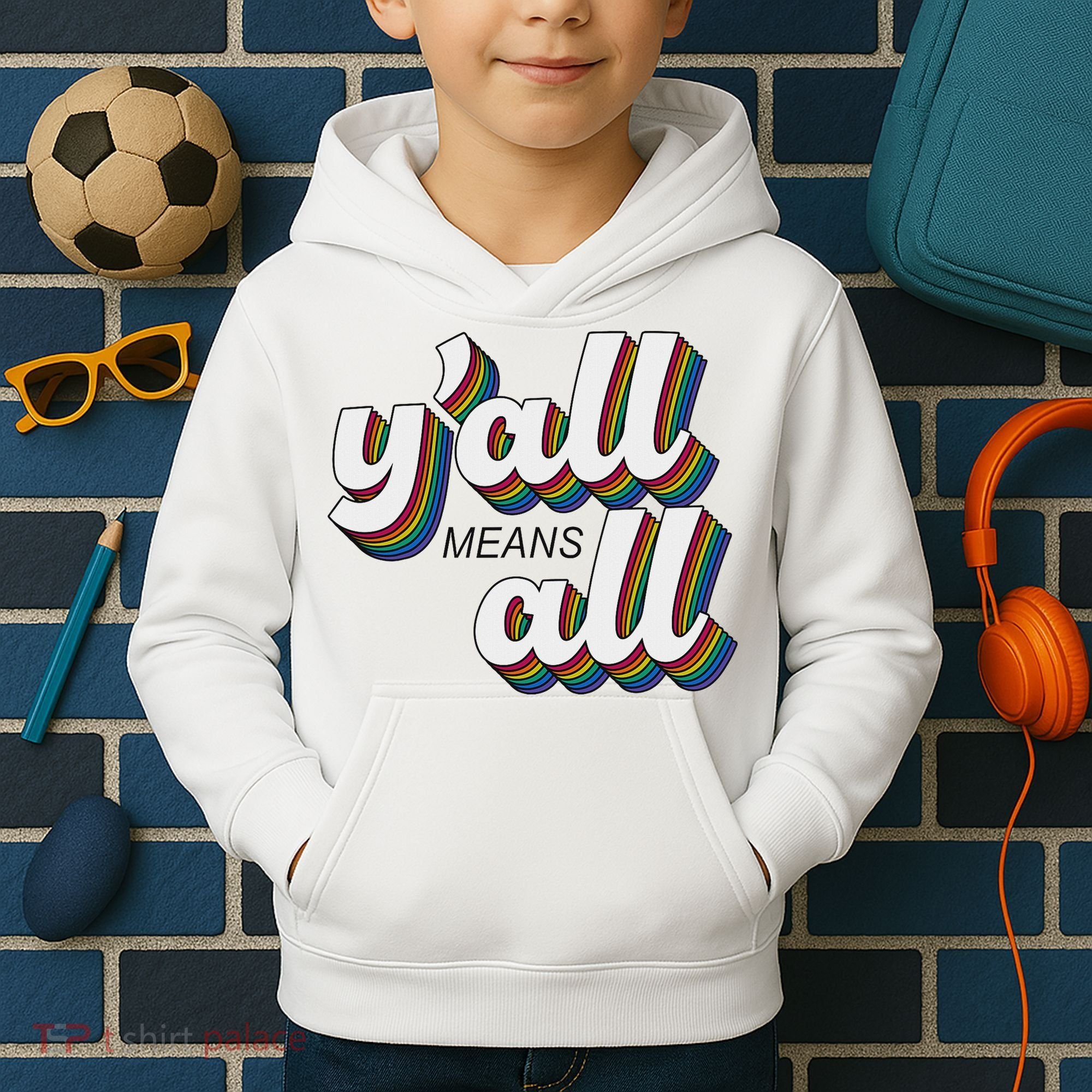 Y'all Lgbtq Month Means All Kids Hoodie