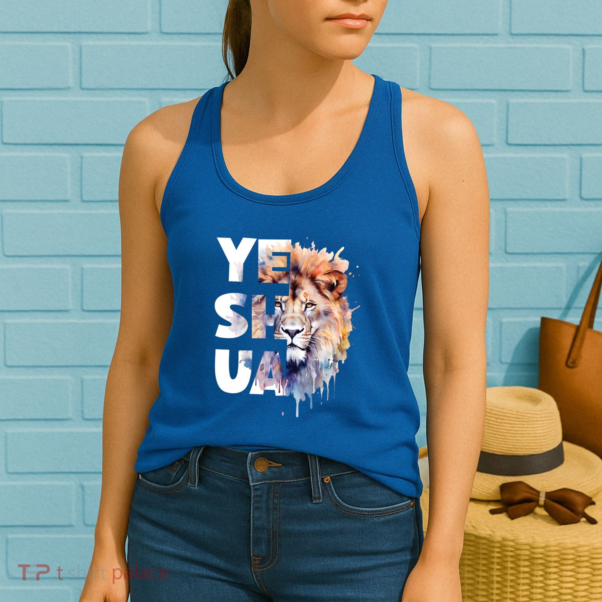 Yeshua Lion Of Judah Fear Not Bible Christian Religious Gift Women's Tank Top