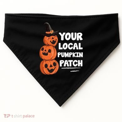 Your Local Pumpkin Patch Halloween USA-Made Doggie Bandana