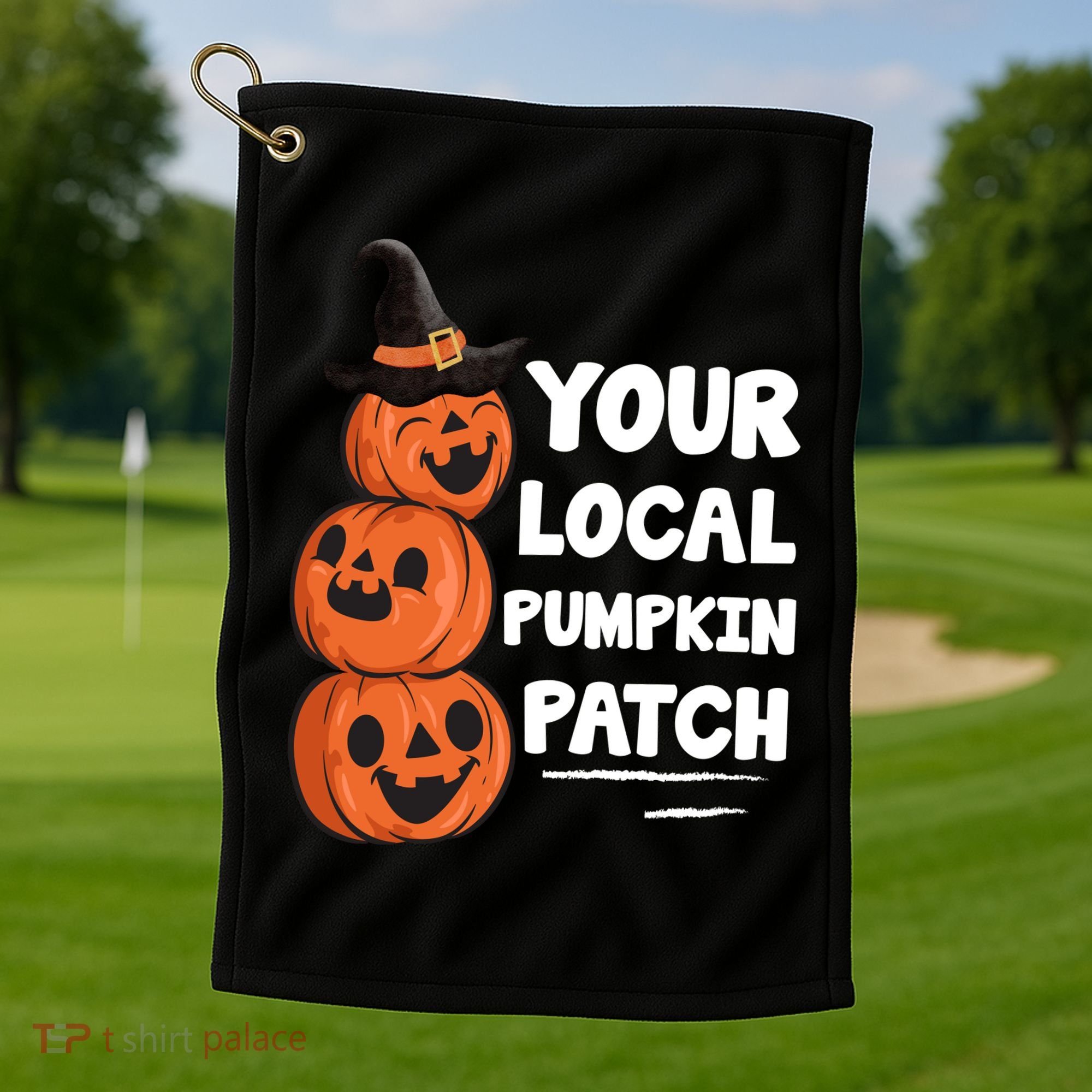 Your Local Pumpkin Patch Halloween Golf Towel