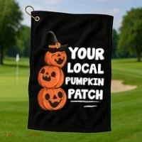 Your Local Pumpkin Patch Halloween Golf Towel thumb 1