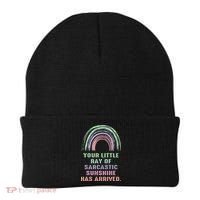 Your Little Ray Of Sarcastic Sunshine Has Arrived Rainbow  Beanie thumb 0